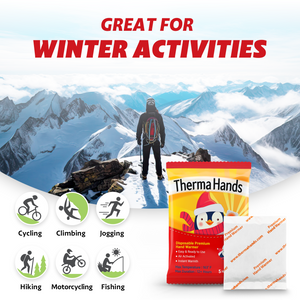 ThermaHands Hand Warmers [100 Pack] - Premium Quality (Duration: 12 + Hours of Heat) Air-Activated, Convenient, Safe, Natural, Odorless, & Long Lasting Warmers