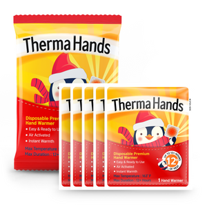 ThermaHands Hand Warmers [100 Pack] - Premium Quality (Duration: 12 + Hours of Heat) Air-Activated, Convenient, Safe, Natural, Odorless, & Long Lasting Warmers